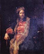 Anthony Van Dyck Portrait of the one-armed painter Marten Rijckaert. oil painting on canvas